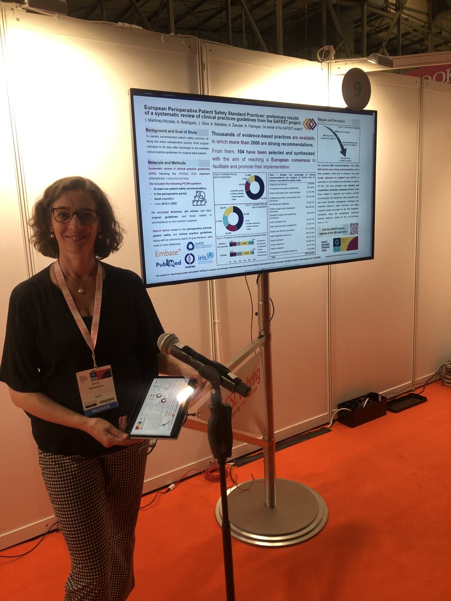 Our partners from @FAD presented the preliminary results of  the systematic review of clinical practices #patientsafety at the #Euroanaesthesia2023 Congress!