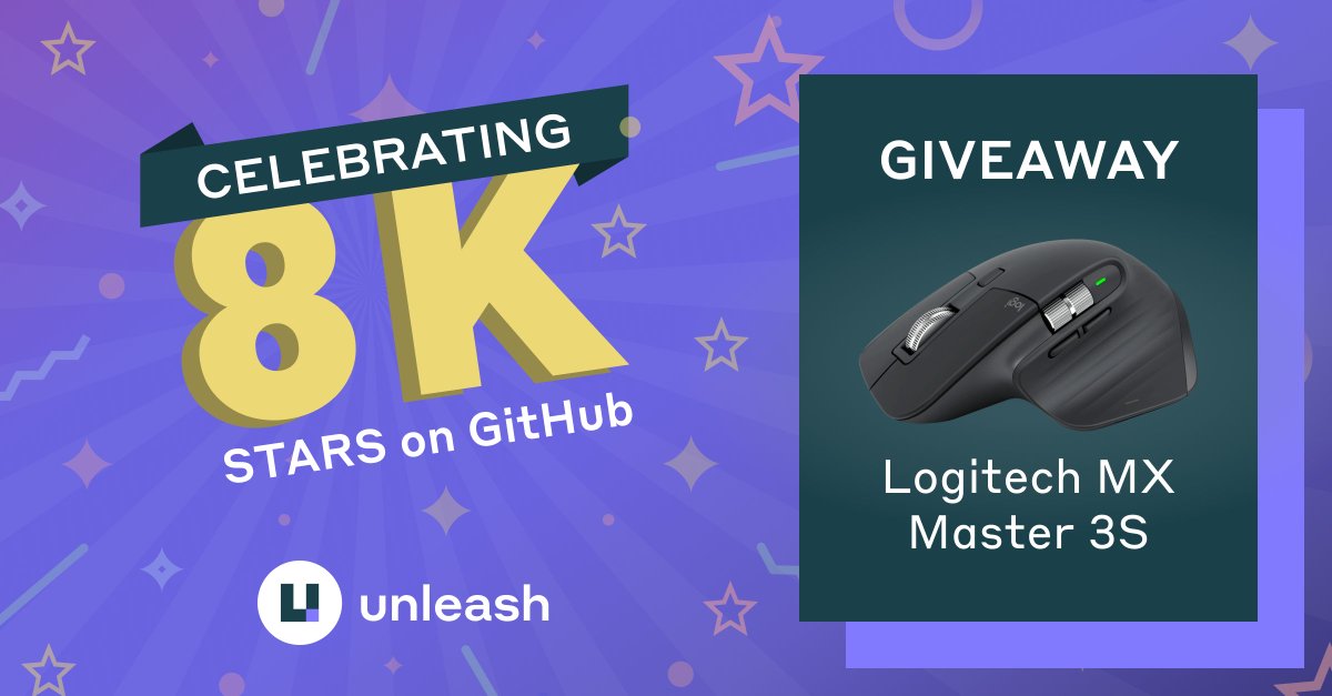8K GitHub Stars! You guys really love us. 😍

We’re hosting a #giveaway to celebrate!
The Prize: Logitech MX Master 3S 🎁

How to win?
🌟 Star us on GitHub github.com/Unleash/unleash
🔄 Like and RT this tweet
✨ Tag 3 devs who need to try <a href="/getunleash/">Unleash</a> feature flags