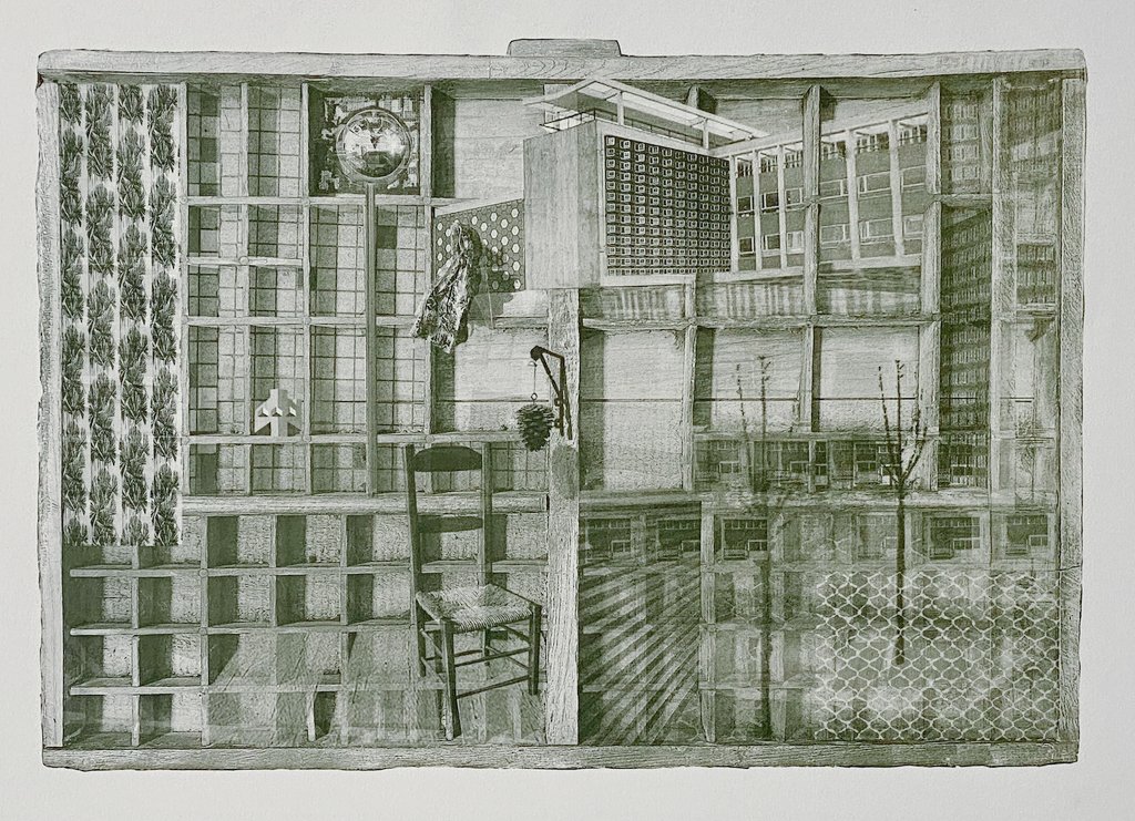 'Drawer’, 2022 photomontage, lithograph, by English singer, songwriter, artist, Alison Moyet, who has just celebrated gaining her degree in Fine Art Printmaking, age 61 #WomensArt