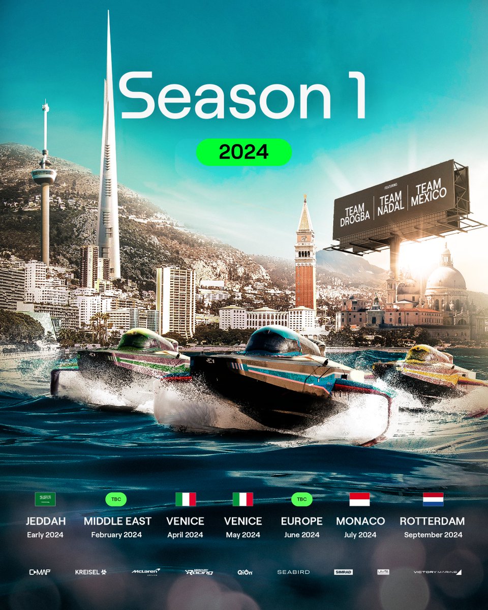 MotionApplied's tweet photo. Our Data Viewing Partners @E1Series have announced the race calendar for the world’s first all electric powerboat racing championship season in 2024! See the locations and read about the RaceBird: https://t.co/Y3fLlEZLdE #Racing #Sustainability #RaceTechnology #E1Series https://t.co/GIVaB6pr30