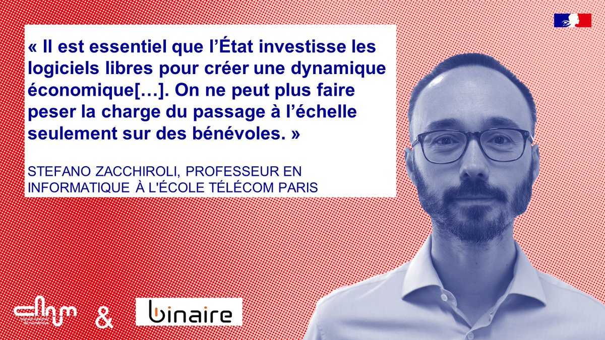 #Parolesde

Dans un nouvel entretien, <a href="/zacchiro/">Hello You</a>, professeur en informatique à <a href="/telecomparis/">Télécom Paris</a>, revient sur les caractéristiques du logiciel libre, un véritable mouvement social de promotion des libertés numériques des utilisateurs.

À lire ici 👉cnnumerique.fr/le-logiciel-li…