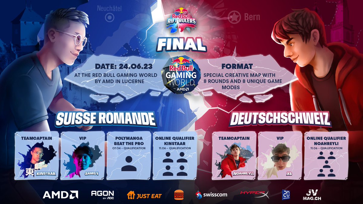 J-2 de la qualification, go s'inscrireee les suisses uniquement et 16 ans mini! Le TOP4 vient en LAN avec moi à Luzern!

🔴Fortnite, Zero Build, Solo | 11 juin 15H-18H
War Legend: wls.ac/XVqX64sEiG
Discord: discord.gg/9z8hEH6qY7
<a href="/RedBullCH/">Red Bull Switzerland</a> #redbullriftrulers