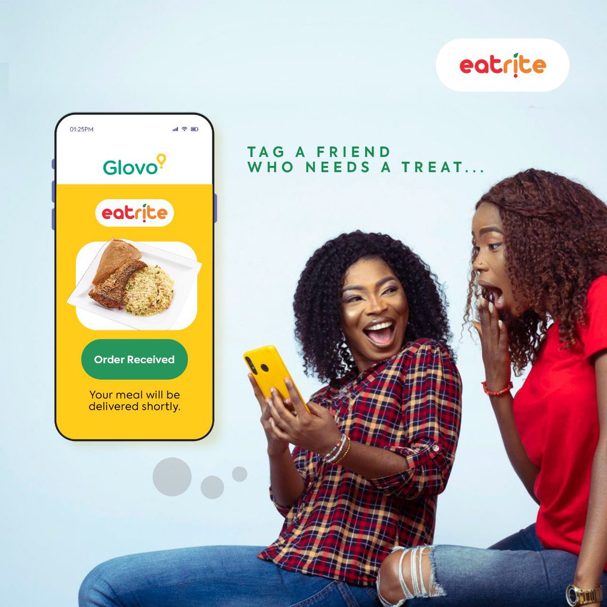 Sharing is caring! 

Walk into any of our stores or order via Glovo to gift your friend a tasty meal today!

#eatritenigeria #resturantsinabuja #eatritemeals #abujafoodie #deliciousmeals #favespot #abujafood #morethanameal #kano #kanoresturant #arewa