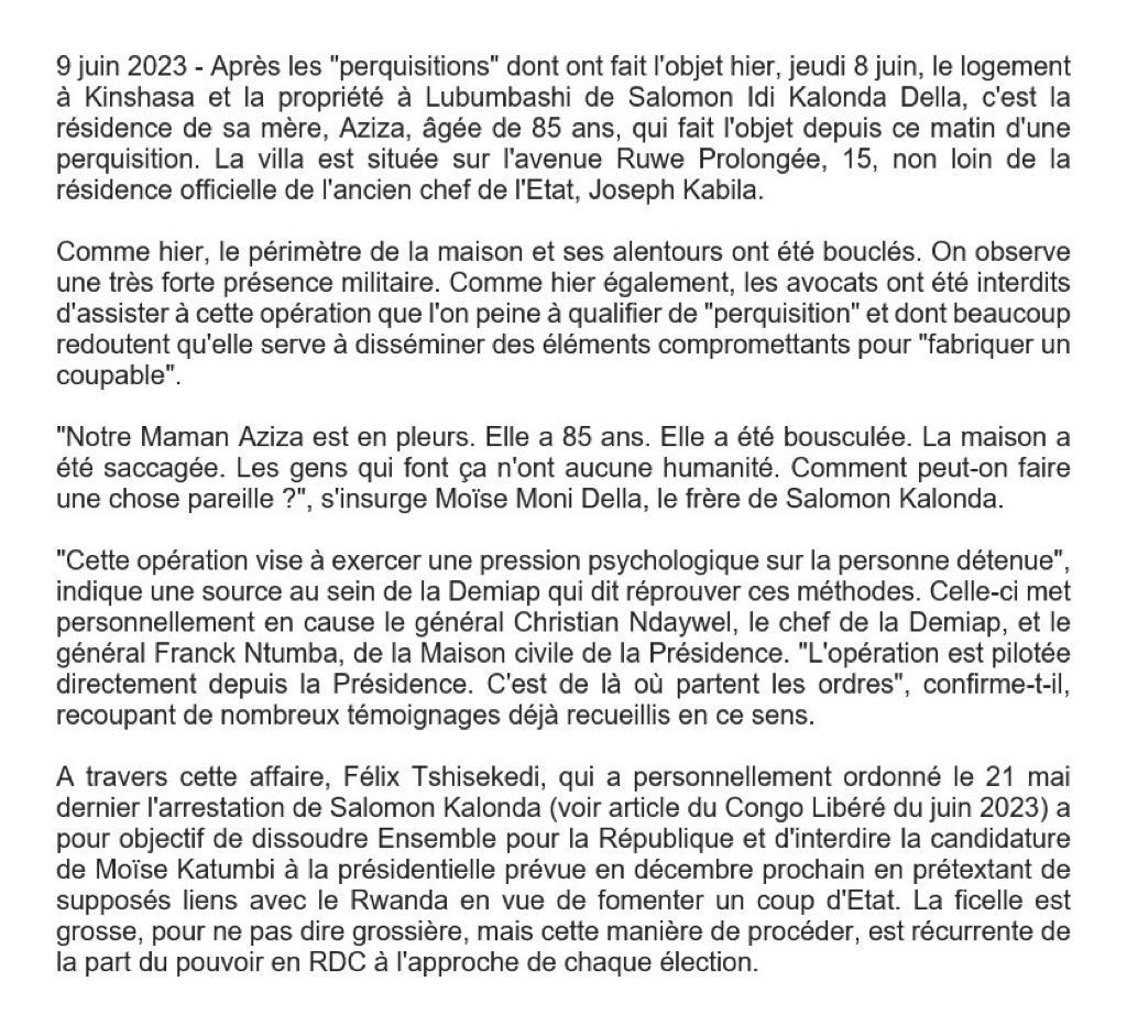 arcbelgique's tweet photo. LA MAMAN DU SPECIAL  @SalomonKalonda, UNE DAME ÂGÉE DE #85ANS , MALMENÉE PAR LA #DEMIAP ET LES SERVICES DE RÉPRESSION DE #FELIX #TSHISEKEDI 
#RDC 
@USEmbKinshasa 
@Jmchataigner 
@SecBlinken 
@hadjalahbib 
@NabilaEUspox 
@mariearena https://t.co/5IUFL2RjUh