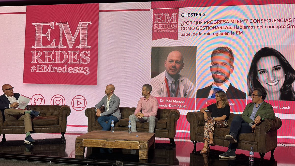 No todos los pacientes con EM progresan. Y ya disponemos de tratamientos que pueden frenar la progresion Dr Garcia-Dominguez <a href="/Enric_Monreal/">Enric Monreal</a>  #EMredes23 <a href="/em_redes/">EMredes</a>