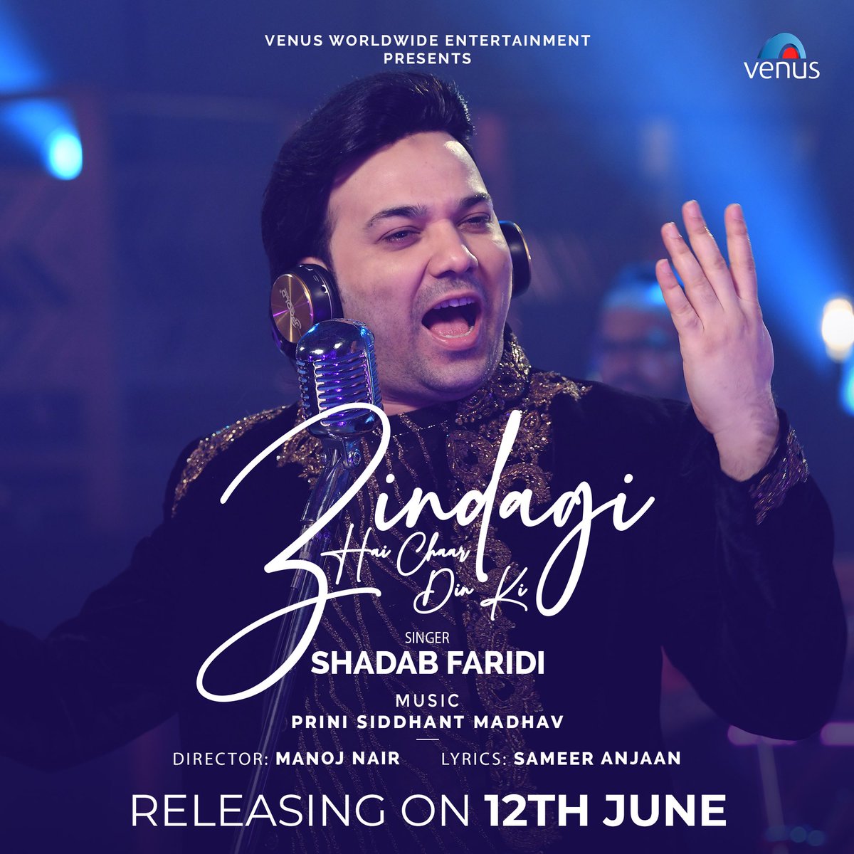 Hello everyone. I’m excited to announce my latest song “Zindagi Hai Chaar Din Ki” releasing on the 12th of June. Watch out for the teaser on the 10th!

@prinisiddhantmadhav
@iamshadabfaridi 
@JainRtn 
@csanchita 
@Venusworldent 
@SameerAnjaan sahab #zindagihaichaardinki #song