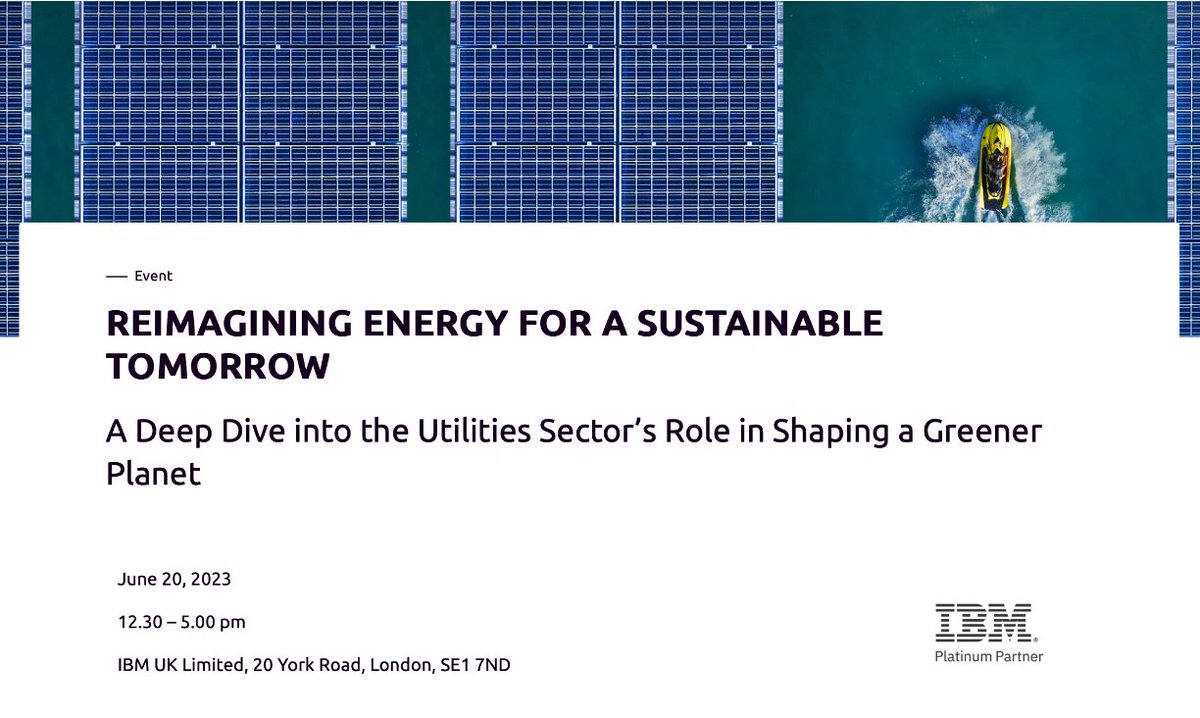 Interested to optimize asset management in the #utilities sector and boost #sustainability? If you're in the UK, join @Capgemini and @IBM to discover how you can revolutionize your operations, predict trends, and unlock new opportunities. Register now: ibm.co/448RdAv