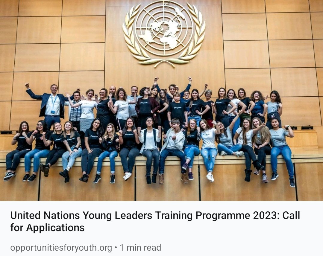 OPPORTUNITIES FOR YOUTH tweet media