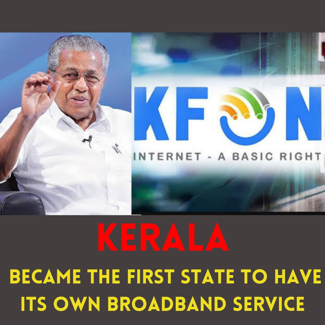 Currentquest21's tweet photo. 🚨Right to INTERNET
#currentaffairs #Kerala #righttointernet #pinarayivijayan #kfon
#India #UPSC #SSC #appsc #tspsc https://t.co/LWyV5Cpp0A