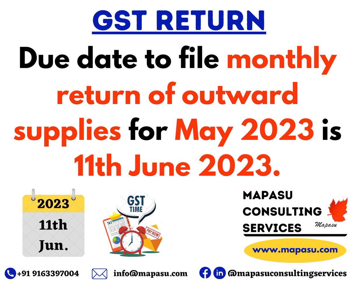 Due date for filing GSTR 1
#gst #gstupdates #gstregistration #gstreturn #gstr1 #gstr3b #gstreturnfiling