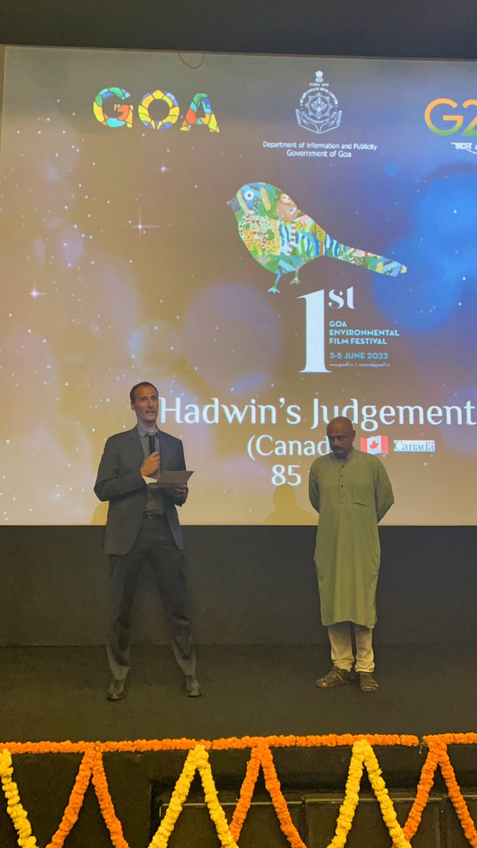 🇨🇦 Celebrated World Environment Day with two powerful Canadian films at the <a href="/g20org/">G20 South Africa</a> Nations Film Festival in #Goa 🇮🇳.

🎥 Metamorphosis
🎥 Hadwin’s Judgement

📷Consul Michael Vonk at ESG Complex, Campal
