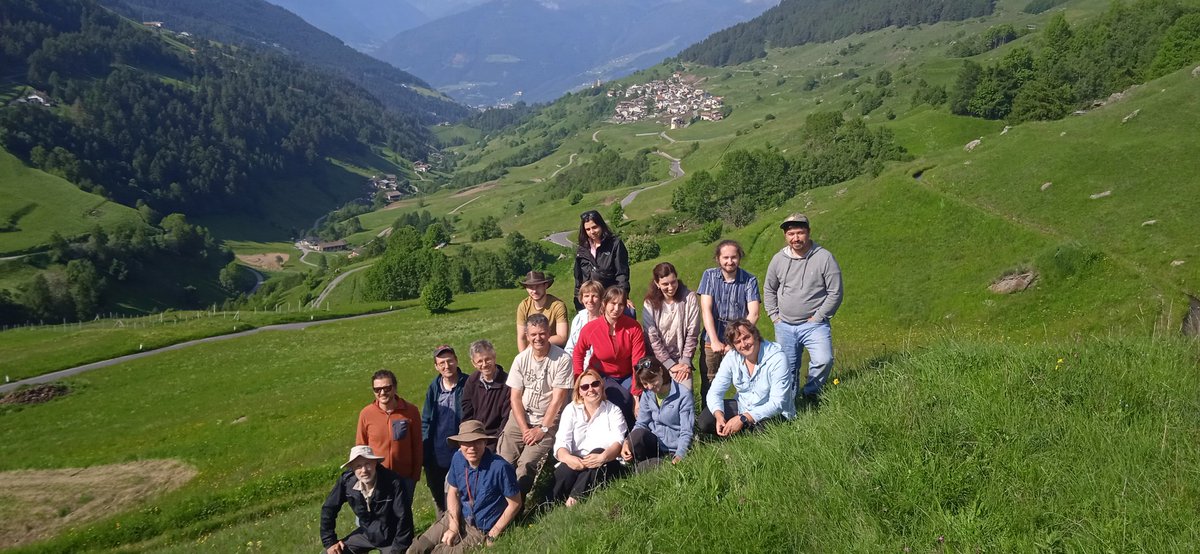 AndreasHilpold's tweet photo. the 17th EDGG workshop brought a group of botanists to the Inner-Alpine dry valleys of the south-eastern Alps: Vinschgau, Val Adige, Eisacktal and Valtellina. Photo from the splendid @eLTER_Europe site Matsch/Mazia. https://t.co/MrXR4edDAw