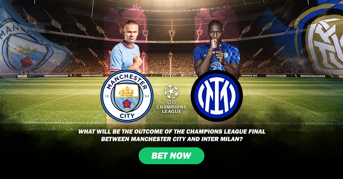 Man City are cruising on their way to a treble – the first treble for an English club in 24 years. Can Inter thwart their plans?

Bet on the Champions League Final at #FreeBitcoin and win $BTC if you're right!

#ChampionsLeagueFinal #ManchesterCity #Inter #Football #BITCOIN