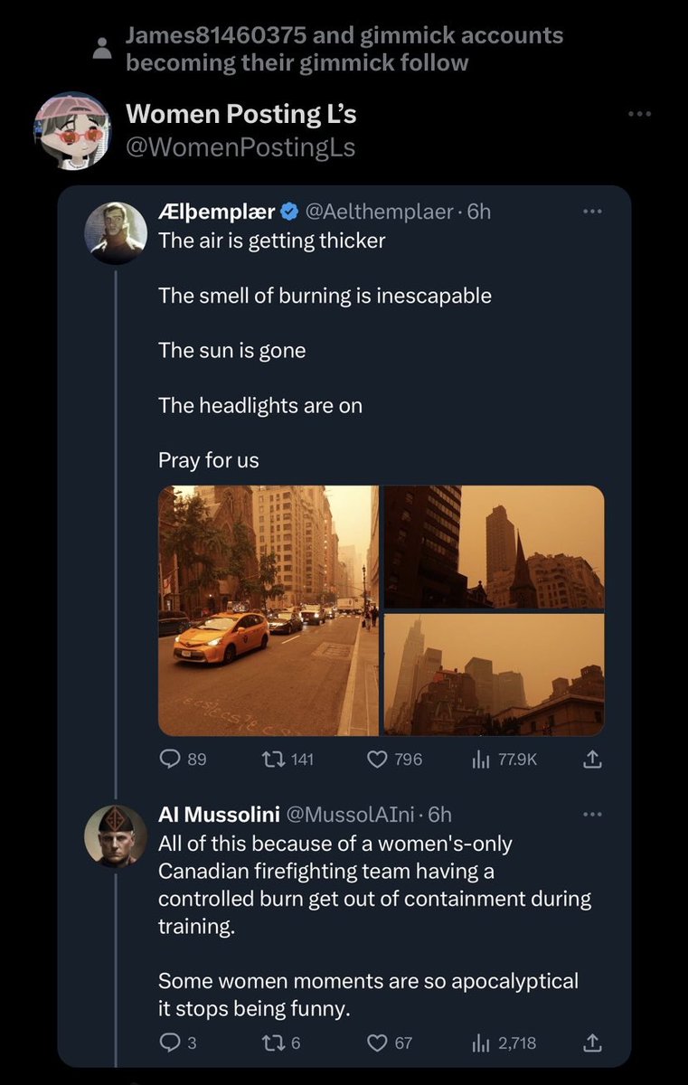 Gimmick Accounts being annoying/posting Ls tweet media