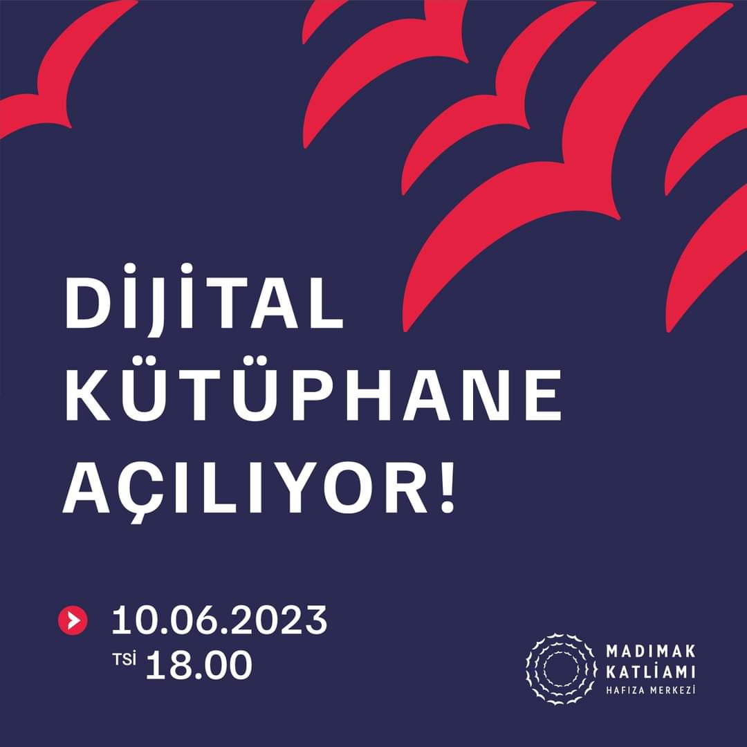 TARİHİ NOT ALIN! 

Katliamın 30. yılında yüzleşme ve adalet için “Madımak Katliamı Hafıza Projesi” başlıyor. Proje kapsamında ilk olarak kapılarını aralayacak Dijital Kütüphane'nin açılışı 10 Haziran 2023 saat 18:00! 🚪🗣

#MadımakKatliamı #2Temmuz1993 #SivasKatliamı