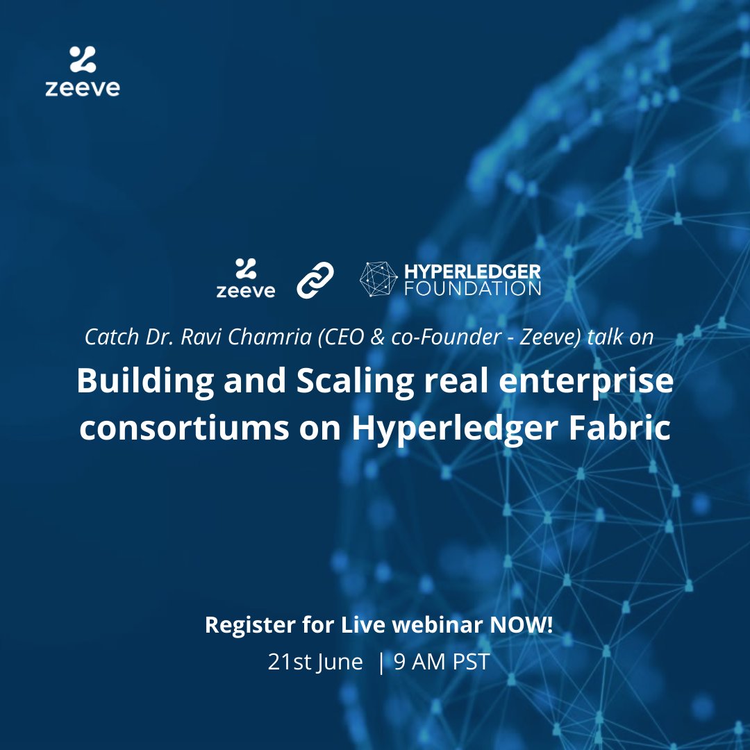 Dr. Ravi will present a webinar on 'Building and Scaling real enterprise consortiums on Hyperledger Fabric.' 📢

🔗 shorturl.at/egST0 👈🏾
⌚ 21st June at 9 AM PST / 9:30 PM IST

#HyperledgerFabric #KnowledgeSharing #HyperledgerFoundation #Blockchain #EnterpriseBlockchain