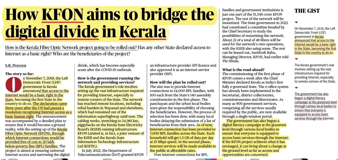 Upsc Civil Services Exam on Twitter "How KFON aims to bridge the