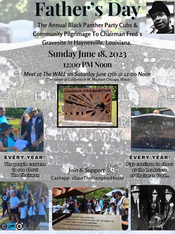 ChairmanFredJr1's tweet photo. The Annual Black Panther Party Cubs &amp; Community Pilgrimage to Chairman Fred’s Gravesite in Haynesville, Lousinana #FathersDay #BPPC #LongLiveChairmanFred https://t.co/eYvV9K6Ejd