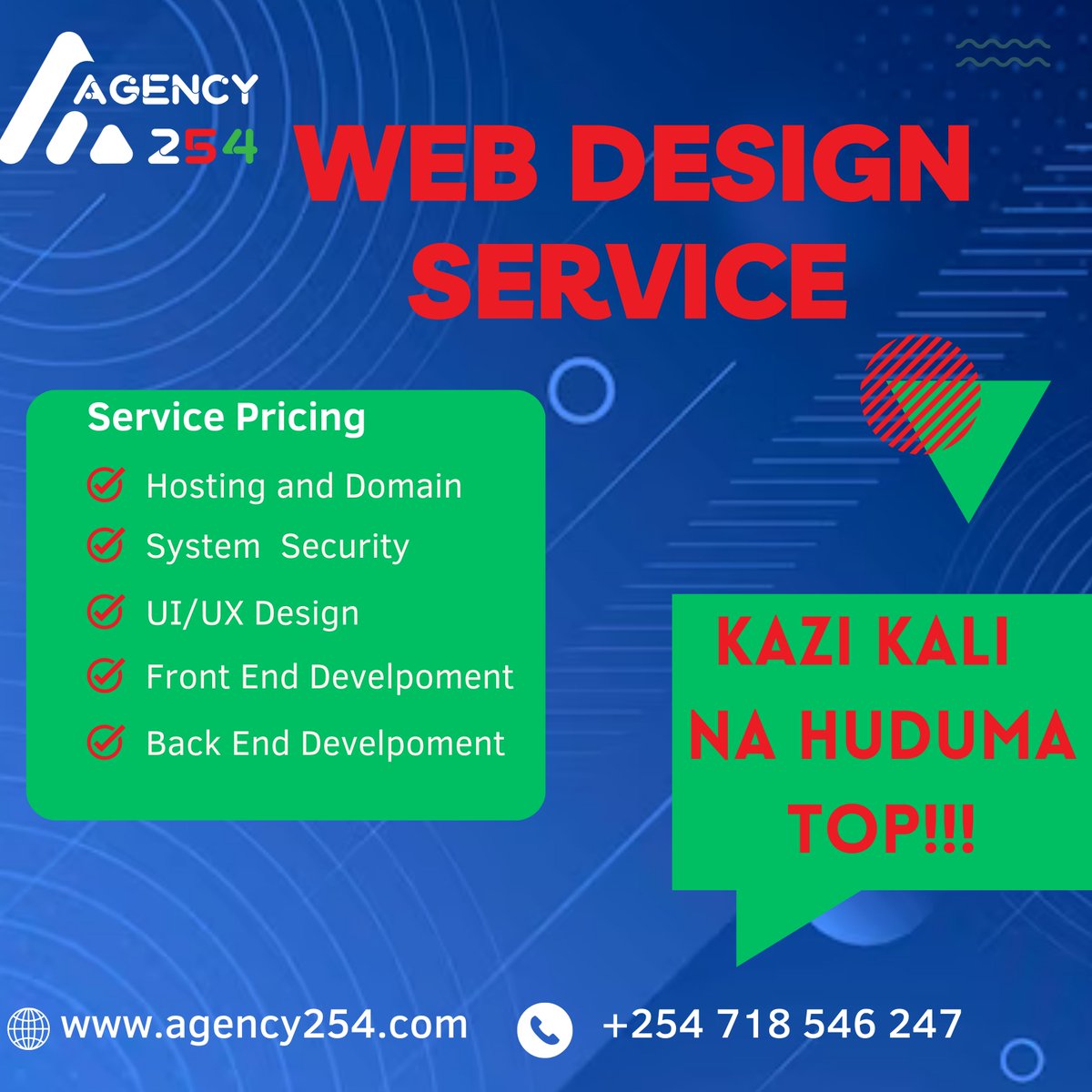 Agency254llc's tweet photo. Unlock the Power of Web Design with the Best Agency in Town! 🌐💪🏼✨ Discover our top-notch website design services and elevate your online presence to new heights. 🚀🎨 Let us craft a captivating digital experience tailored just for you! #WebDesignMastery  #Agency254" https://t.co/KIzxFXQSk8