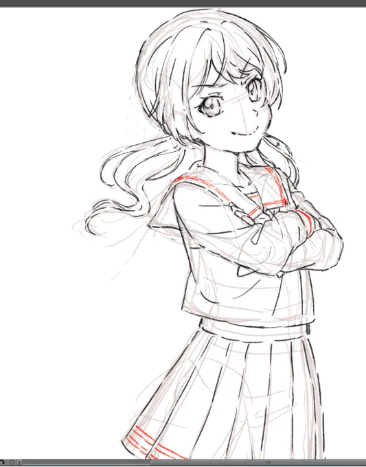 つーちゃん…今日は、このへんにしておこう…ラフで時間をおいておくのも大事だし(後で絶対に変なとこに気づくだろうし)さて、お仕事に行かなくちゃだわ。 