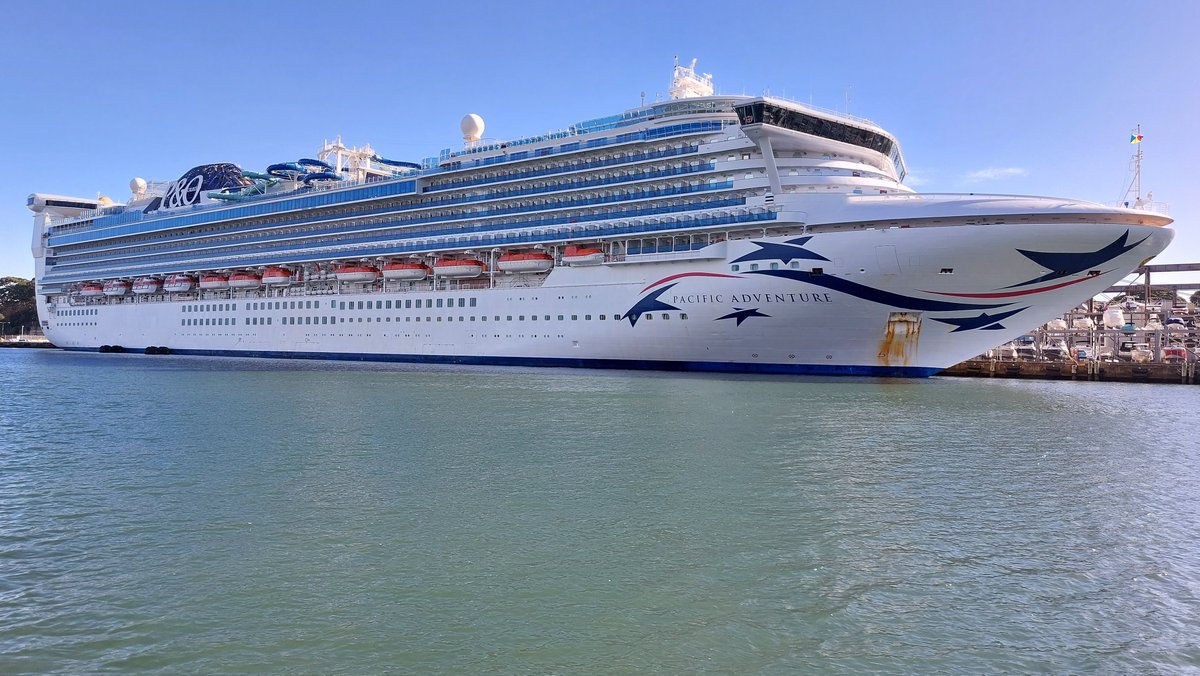 pfwaus's tweet photo. Cruise liner #PacificAdventure IMO9192351 at #Sydney White Bay Cruise Terminal 20230609 #NewSouthWales #Australia #shipsinpics #shipspotting #ships https://t.co/nQjfHNXUxx