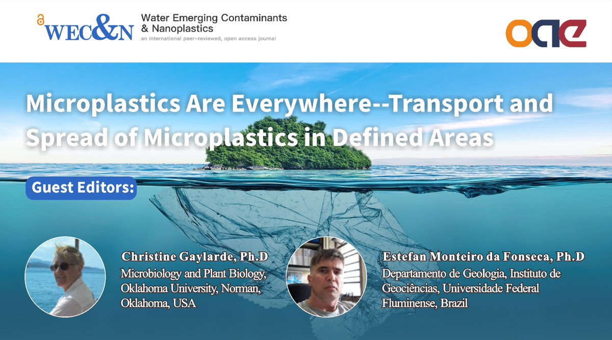 Submit something about the cycle process and ecological effects of #microplastics entering aqueous #ecosystems to determine the destination of these microplastics and improve the quality of the #environment to the following special issue? 
🔗oaepublish.com/wecn/journal/s…