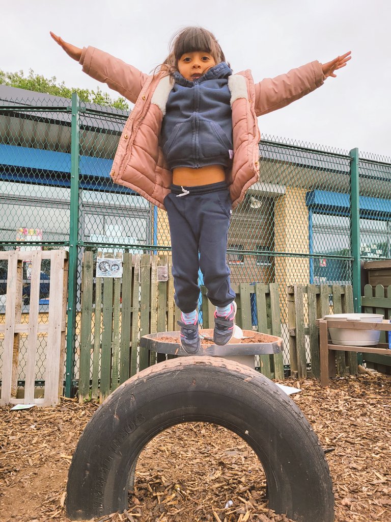 EYFSatStPhilips's tweet photo. Following an interest in jumping in Nursery yesterday. "I can really fly!" M (3 years old) The children challenged themselves to jump in different ways. "My best jump is when I be like a bird." K #jumping #challenge  @WeAreBDAT @STPHILIPSCE https://t.co/B1cFoTpdiH