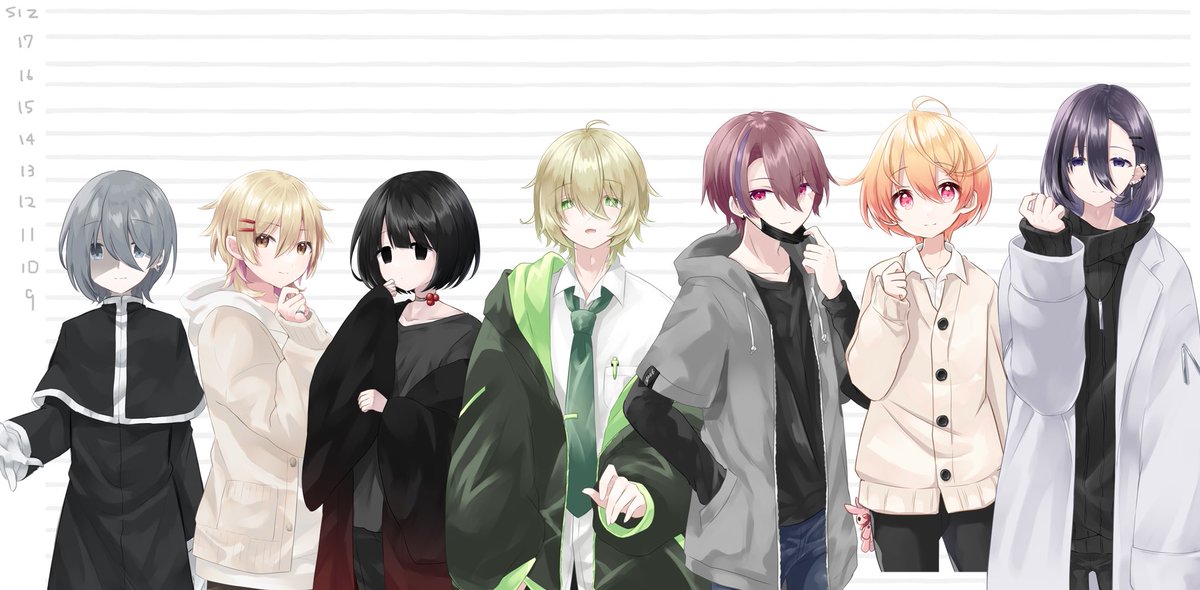 「うちの子癖ギャラリー 右から2番目の子が頭身何も気にせず描いたせいで浮いてる」|とらねこ@ご依頼受付中のイラスト
