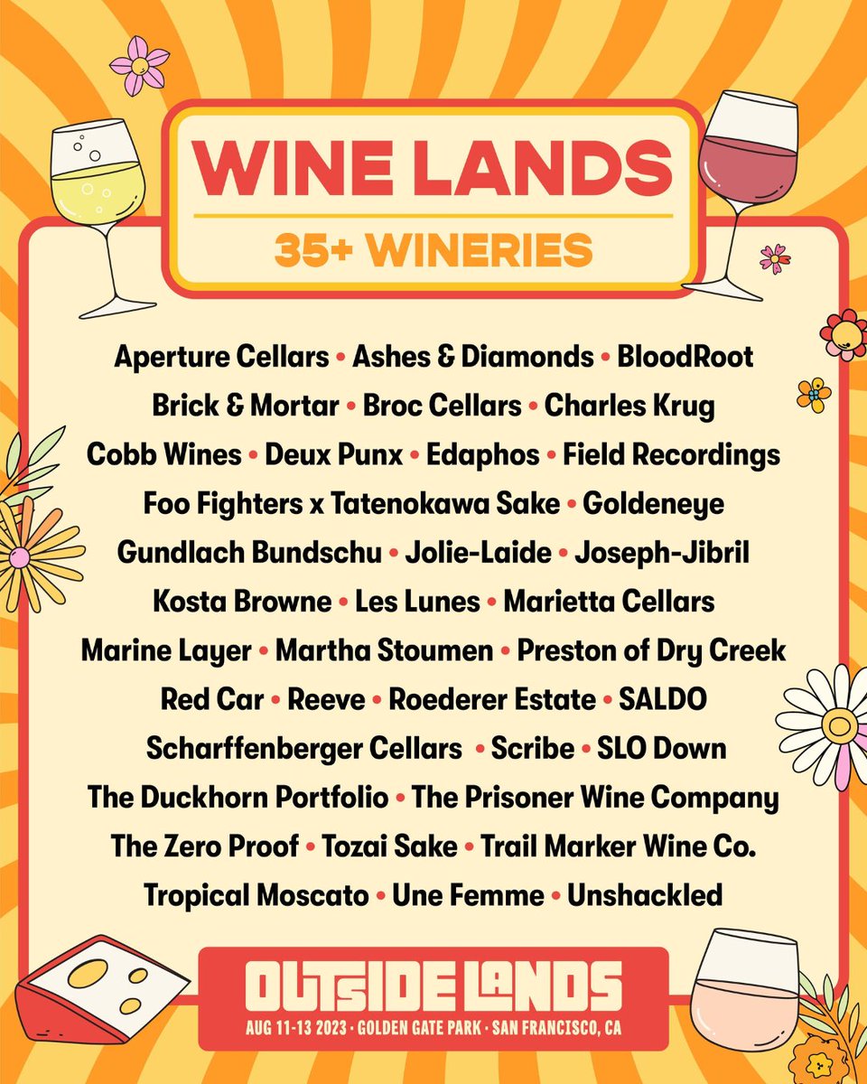 UneFemmeWines (@unefemmewines) on Twitter photo We're so jazzed to be part of the amazing Wine Lands lineup at <a href="/sfoutsidelands/">Outside Lands</a> music festival this year.
SF folks - you don't want to miss this one!
sfoutsidelands.com/food-and-drink… We're so jazzed to be part of the amazing Wine Lands lineup at <a href="/sfoutsidelands/">Outside Lands</a> music festival this year.
SF folks - you don't want to miss this one!
sfoutsidelands.com/food-and-drink…