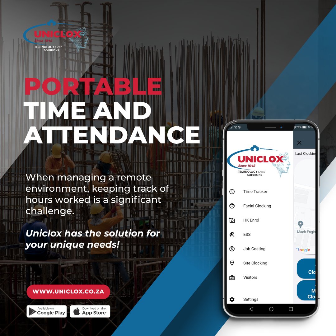 There are a variety of ways that contractors can record time and attendance remotely and Uniclox will cater to different solutions based on each company’s unique needs.
🌐: uniclox.co.za/portable-time-…
#accesscontrol #software #biometrictimeclock #timeandattendance #facialrecognition