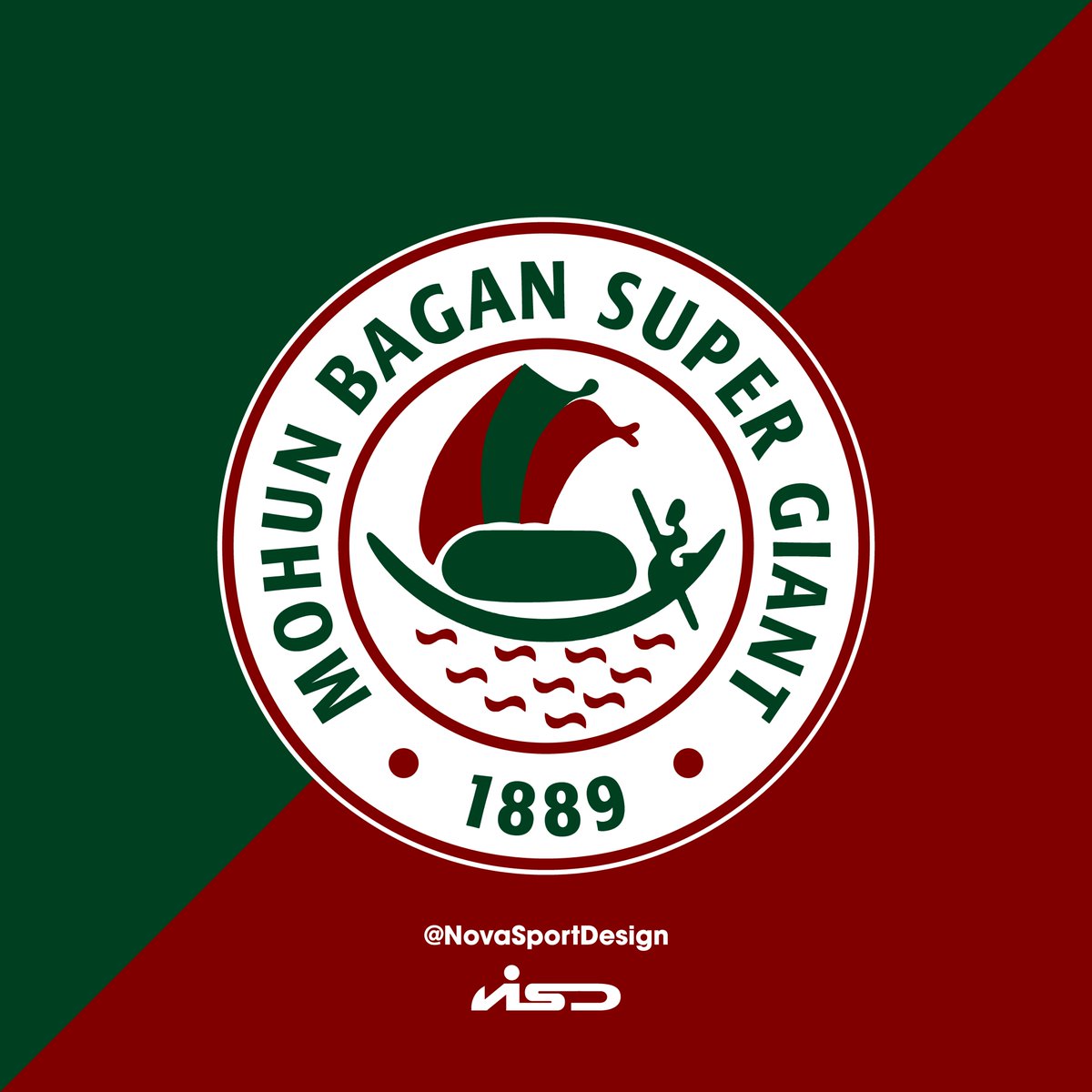 🟢🔴Mohun Bagan Super Giant - Logo Design Concept 

Instagram Post : oia.bio/mohunbagansg-l…

[1/2]
#NovaSportDesign #MohunBaganSuperGiant #MohunBaganSG #MohunBagan #MohunBaganAC #MBSG1889 #MBAC1889 #Mariners #IndianFootball #IndianSuperLeague