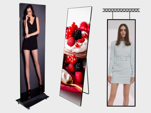 TaliyaJu's tweet photo. LED poster display not only supports individual usage but also cascade program.Multiple Screens can be spliced together into a large LED display screen. 2-6 units poster led displays can be perfectly spliced together. https://t.co/LhEBxXvvnL