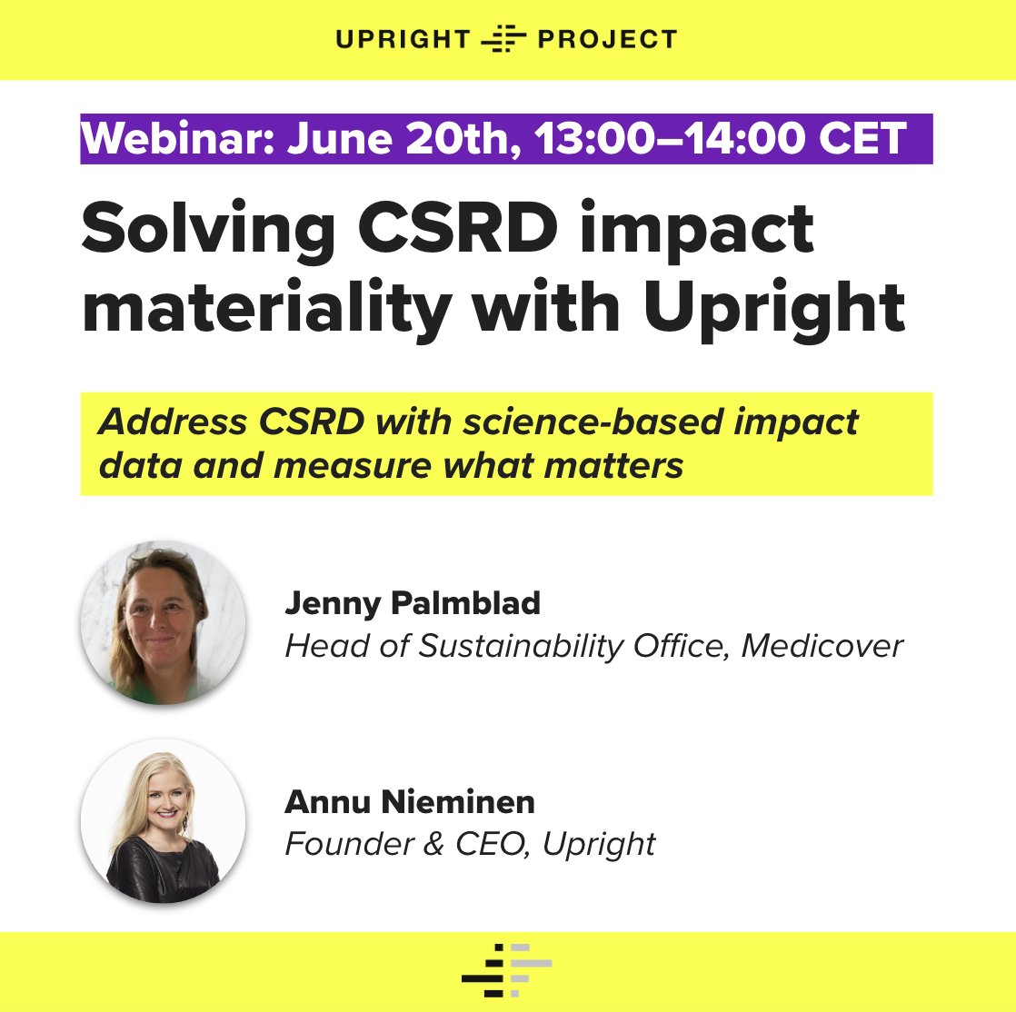 Thought dealing with #CSRD requires an army of sustainability experts or a huge budget for external help? Then join Upright's webinar to learn how we conduct impact materiality assessments with our AI-enabled impact data engine. Info & registration 👇 linkedin.com/events/webinar…