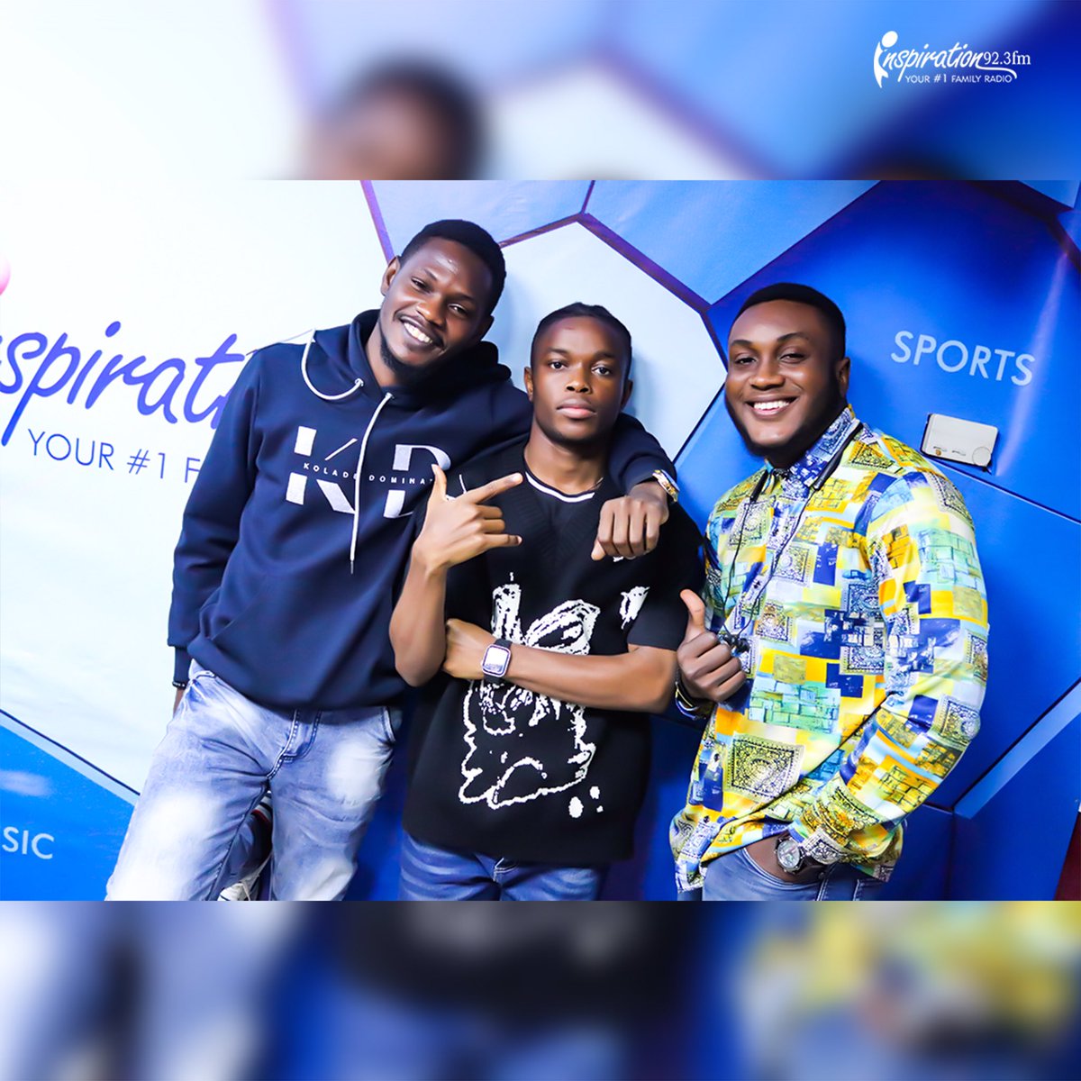 IFM923's tweet photo. Great time with @bankulli and @BASIIL23 on the Lunchtime Show 

Full video out soon on YouTube 🔺

#bankulli #basiil #basiilhope #donjazzy #nigerianmusician #afrobeats #soulmusic #rnb #bankullientertainment #basiilvibration #trendingmusic #trendingartiste #yourno1familyradio https://t.co/KZuMxOJQOC
