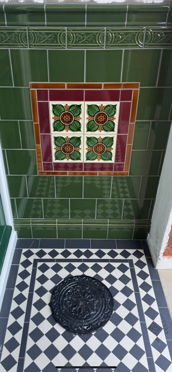 Some great looking tiles from <a href="/londonmosaic/">London Mosaic</a> in a porch we finished in Brockley