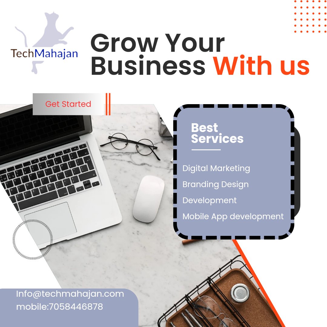 GROW YOUR BUSINESS WITH US #techmahajan #services #businessdevelopment #bestservices #brandingdesign #digitamarketing #smo #seo #affiliatemarketing #businessprofile #startupsupport #advertisement #CustomSoftware #mobileapplication #softwaredevelopment #technology #uxuidisigner