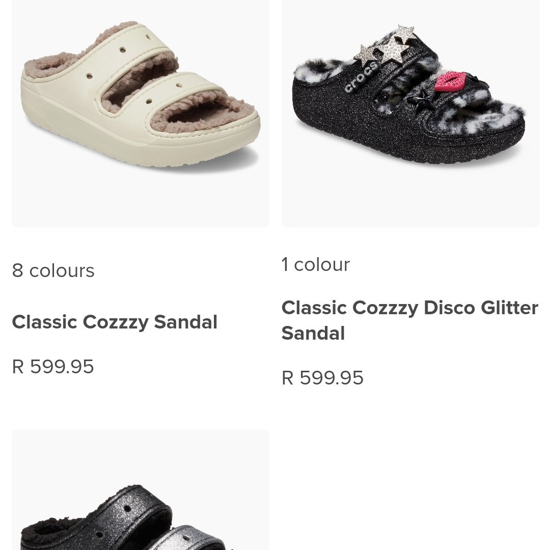 MuloiwaThendo's tweet photo. Crocs Cozzzy Sandals are now going for R300 each when you buy them through the buy 1 get one free special. Normal price is R1000 each . Don't say I never plugged you
Link: https://t.co/dPQWORBDHd https://t.co/AS3KBCKZzc