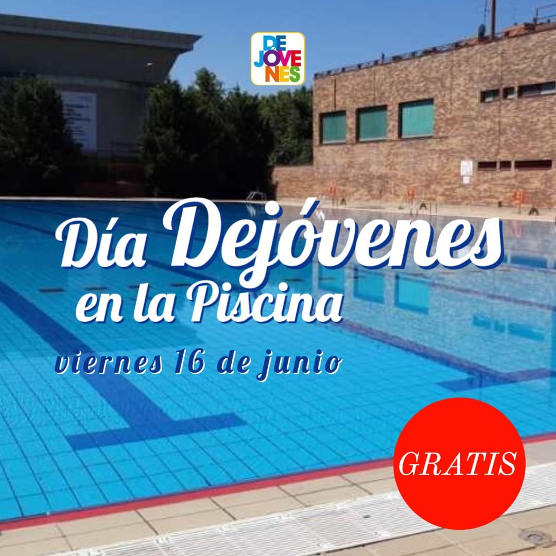 💧Te invitamos a la piscina!
Porque sí, porque te lo mereces 😘

Si todavía no eres socio/a del Club Dejóvenes, date de alta en nuestra web y ven a la piscina.

🗓 Viernes 16 junio.
📍 Piscina El Carrascal. 
😘 Para jóvenes de Leganés de 14 a 35 años.
➡️ dejovenesleganes.es