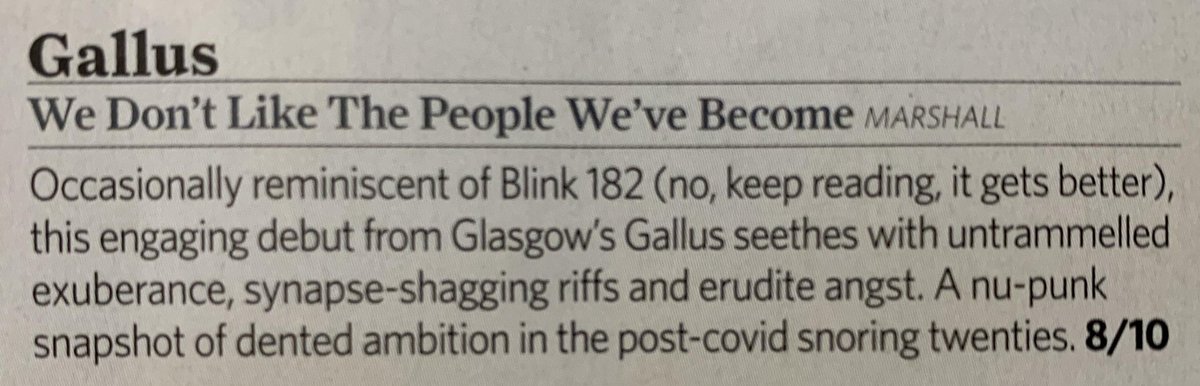 moo67's tweet photo. Debut album released today by @gallusareaband. Some great reviews so far. "Synapse shagging riffs" is a belter of a quote. Enjoy. And well done @spewins_ https://t.co/6QaDg4lmf2