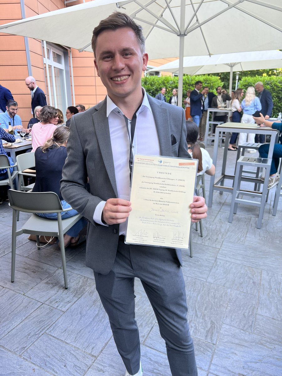 KimCHonselmann's tweet photo. Super proud of my first year resident winning the 1st prize of roughly 30 very interesting case presentations during the northern German surgical meeting!
#surgicalmentorship #academicsurgery #oligometastaticPDAC #molecularcharacterization #PD1 #surgeonscientist https://t.co/wpV8zcxICZ