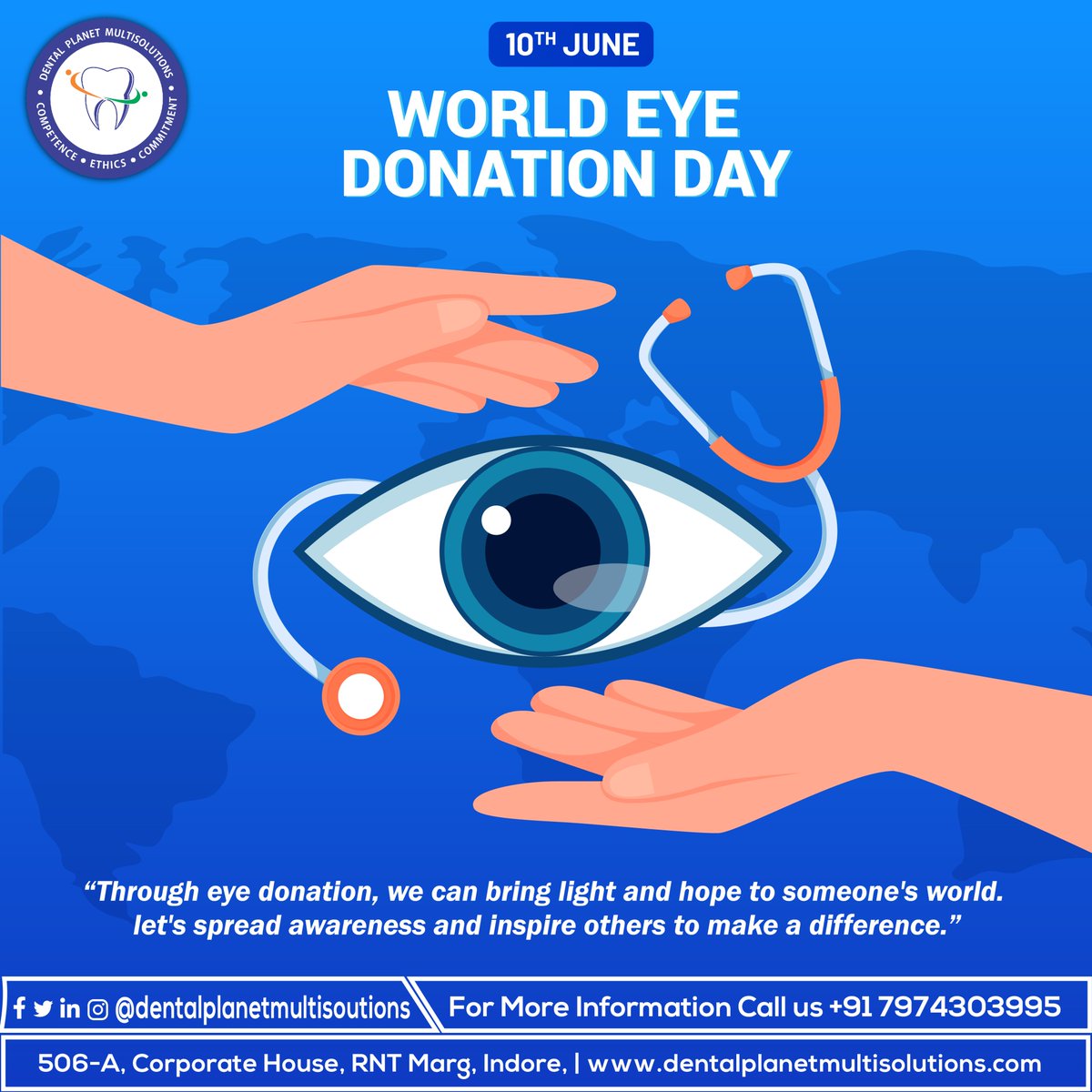 'In the depths of darkness, a spark of hope resides in the generosity of eye donors. Together, let's brighten lives and restore vision on this World Eye Donation Day.' 👀✨

#WorldEyeDonationDay #Brightenlives #eyedonor #dentalcare #dentalplanetmultisolutions #makeappointment