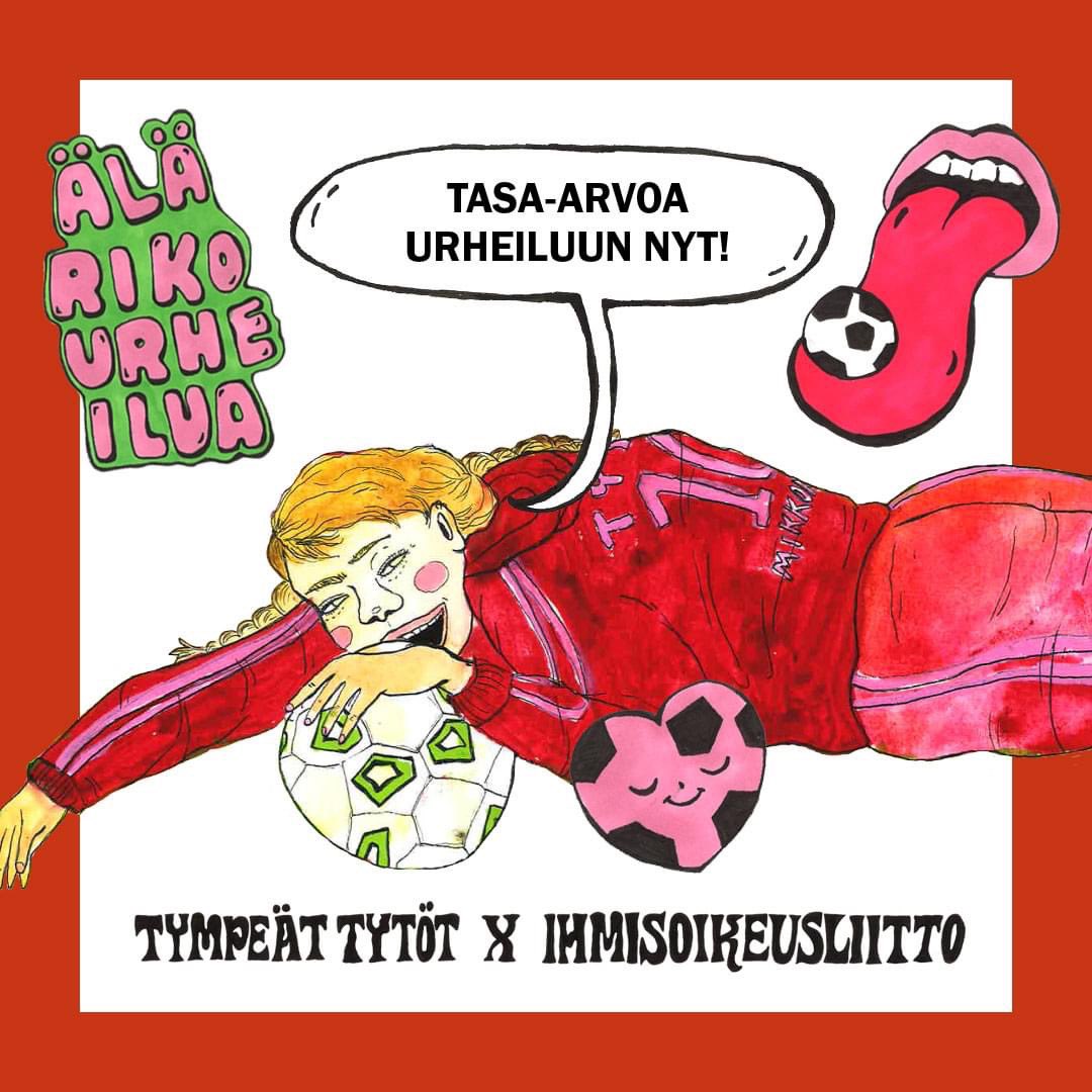 Huomenna alkaa Euroopan suurin tyttöjen jalkapalloturnaus StadiCup ♥️ <a href="/ihmisoikeus/">Ihmisoikeusliitto</a> tekee supertyötä urheilun tasa-arvon eteen, nyt @tympeattytot kanssa! Turnauksen aikana pääsee kuulemaan lisää ständillä ♥️⚽️ #AlaRikoUrheilua #ihmisoikeudet