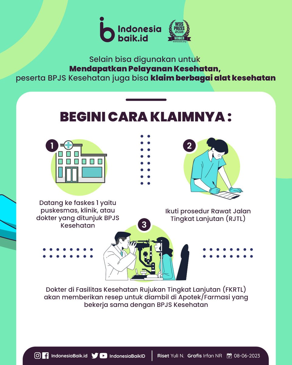IndonesiaBaikId's tweet photo. Hai SohIB.
Peserta #BPJSKesehatan bisa mendapatkan #AlatKesehatan yg biayanya akan ditanggung oleh @BPJSKesehatanRI
Ada bbrp #Alkes yg akan ditanggung, sprti kacamata, alat bantu dengar, protesa gigi, protesa alat gerak tangan & kaki palsu, dll.
#IndonesiaBaik #KominfoNewsroom https://t.co/HwsS3nyLir