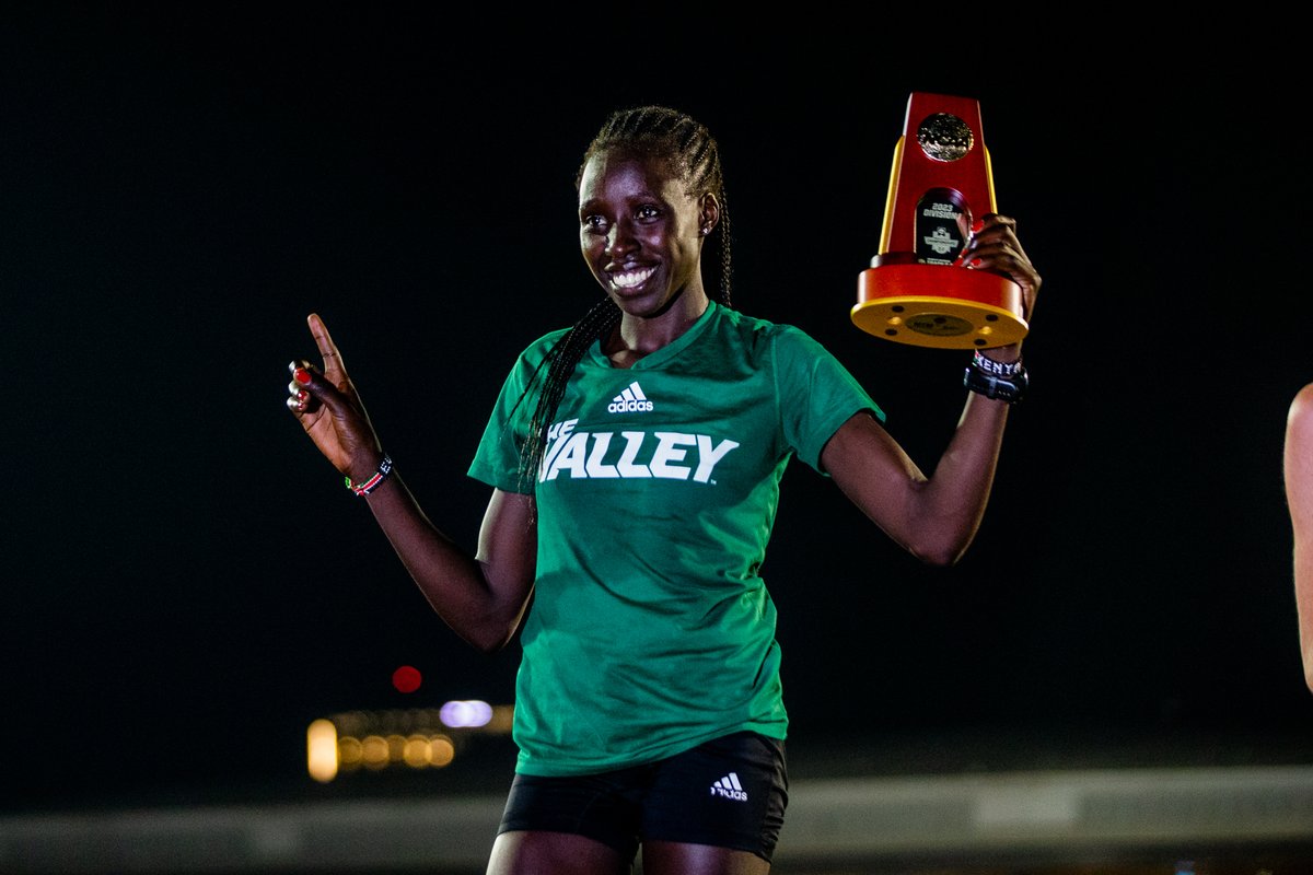 UVUtfxc's tweet photo. OTF | Everlyn Kemboi became the first UVU National Champion at the NCAA DI level with her gold in the 10k final at the NCAA Track &amp; Field Championships on Wednesday night. 

Recap: https://t.co/o9wm7Kvxnm

#GoUVU #UVU #NCAAotf https://t.co/Y6H7Rqr0ba