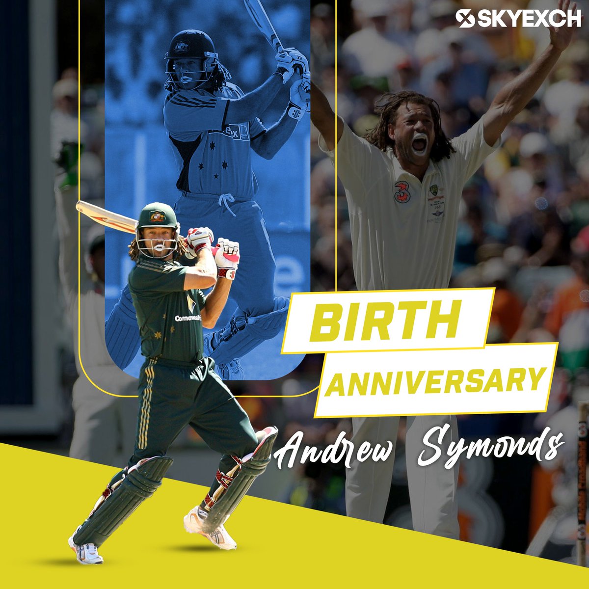 Remembering Andrew Symonds on his birth anniversary.

#AndrewSymonds #BirthAnniversary #cricket #SkyExch