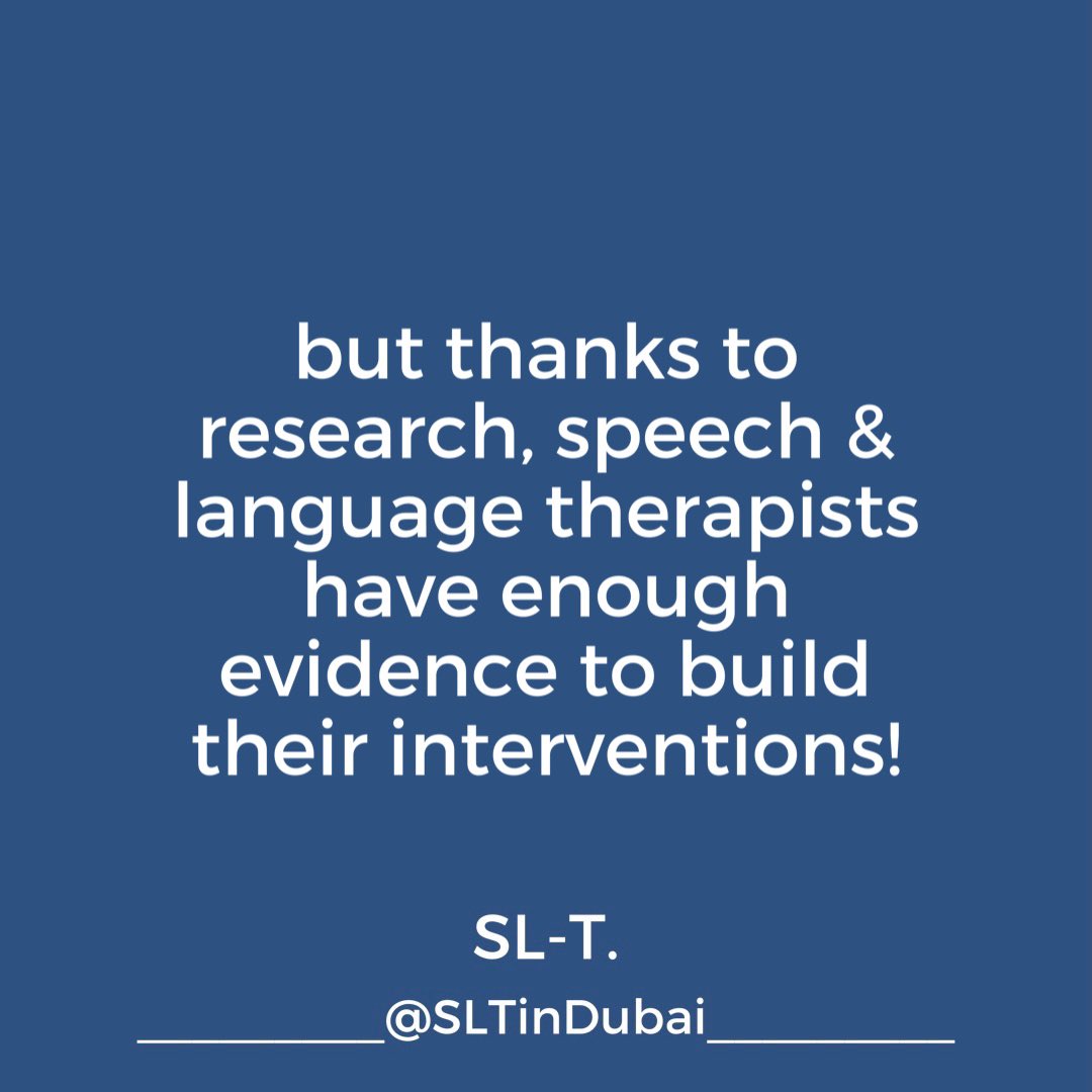 In Developmental Language Disorders, difficulty with vocabulary is one of the characteristics
Research is continuous in this field, &amp; we have as speech &amp; language therapists enough evidence to base our intervention on

SL-T. 

#slp #slpeeps #language #parents #research