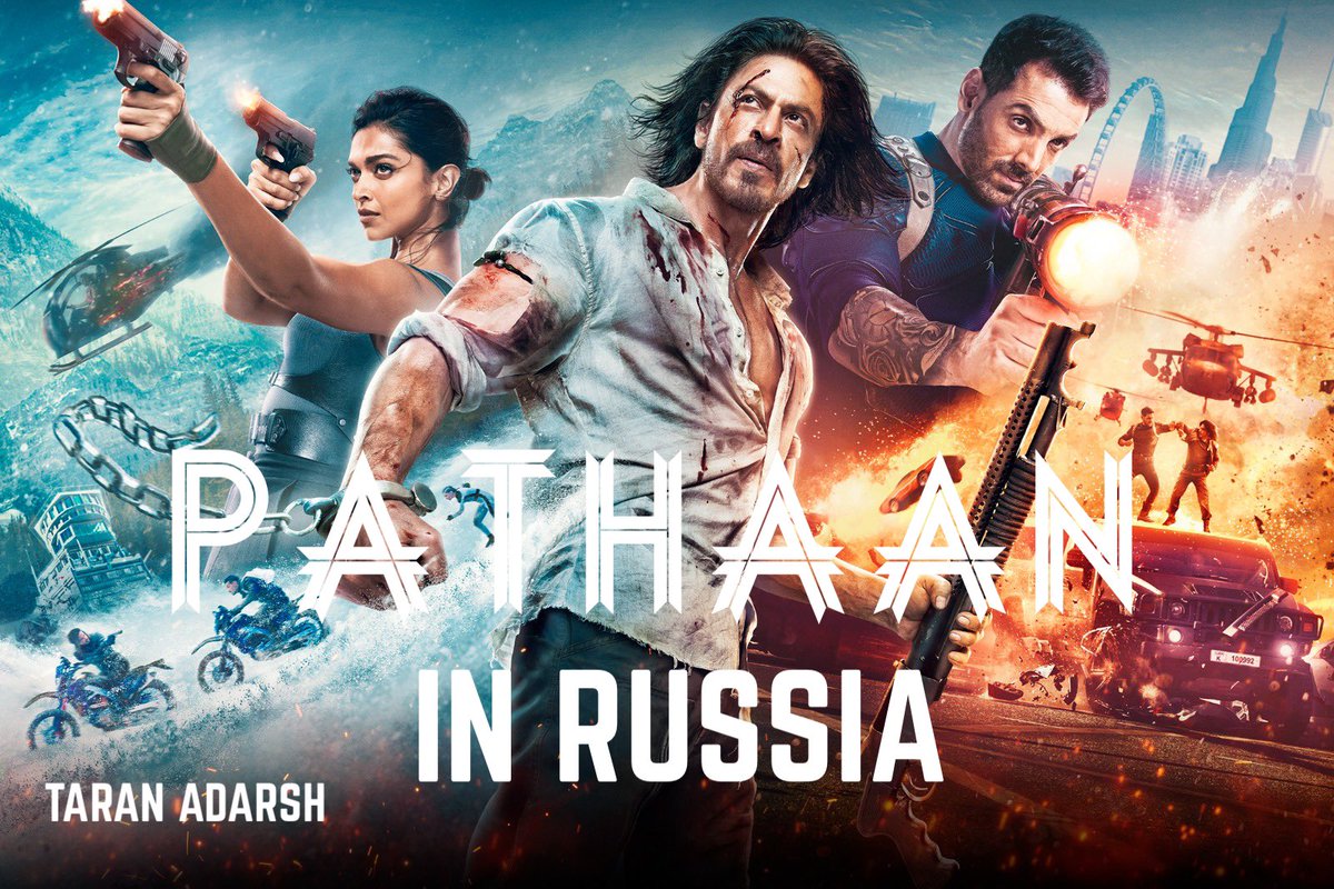 taran_adarsh's tweet photo. ‘PATHAAN’ TO HAVE WIDE RELEASE IN RUSSIA… #YRF’s Blockbuster #Pathaan creates another record - gets widest release for an #Indian film in dubbed version across #Russia and #CIS… Will release on 13 July 2023 across 3000+ screens.
#SRK #DeepikaPadukone #JohnAbraham https://t.co/dzkcriWq9h