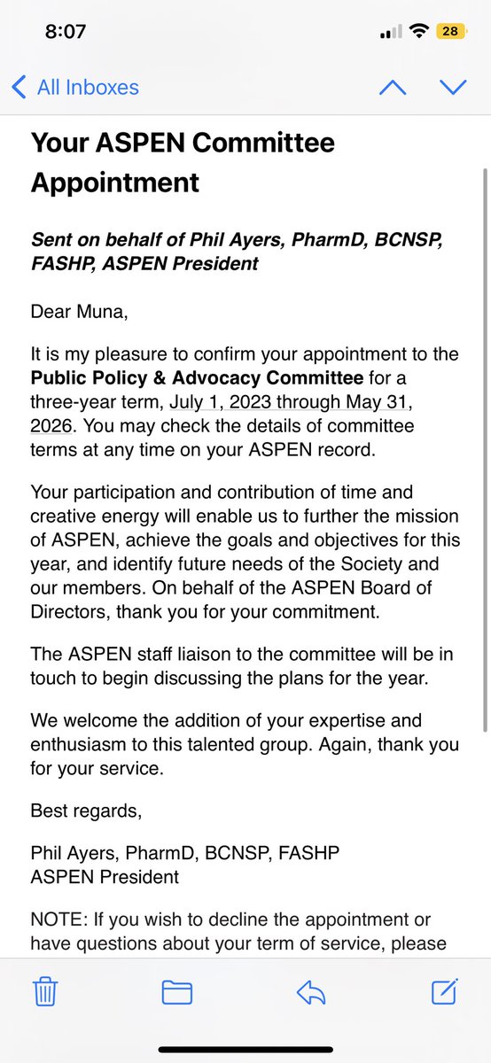 muna_islami's tweet photo. im pleased to announce that i have been appointed with American Society for Parenteral &amp; Enteral Nutrition (ASPEN)  policy committee. https://t.co/BVATmmtMRq