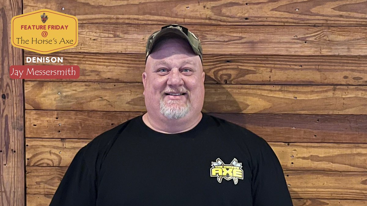 FEATURE FRIDAY this week takes us to Denison with Jay Messersmith. Jay served in the U.S. Army. We are proud to have another veteran as part of The Horse’s Axe family.