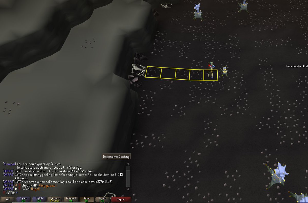Latchyyyy's tweet photo. Pet number 8 on the HC! One of my favourites, pet Smoke Devil 3215 KC #HCIM #OSRS https://t.co/XueczWWDxr